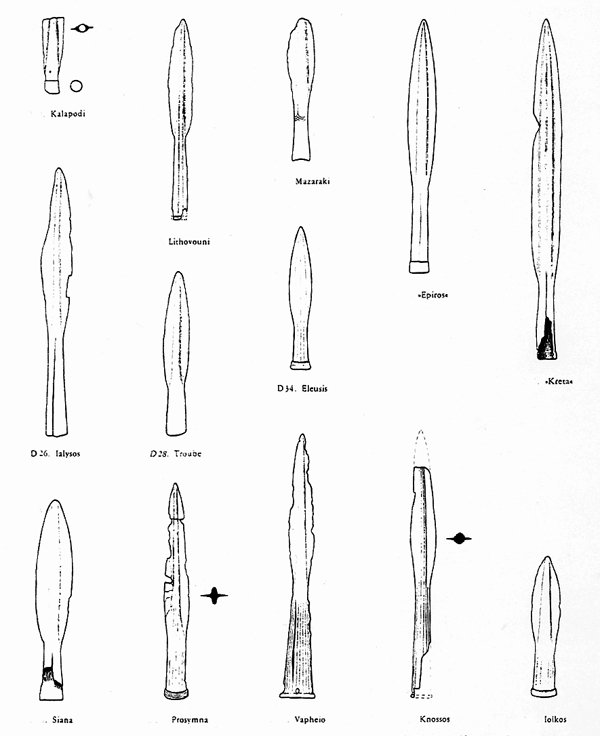 Ancient Achaean Spear Points<span class=