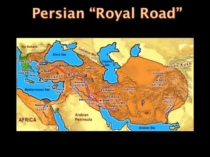Ancient Achaemenid Royal Road Map