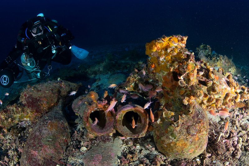 Ancient Amphorae In Shipwreck Sites
