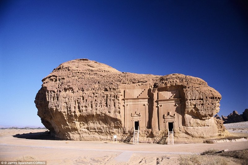 Ancient Arabian Rock Tomb Facades<span class=