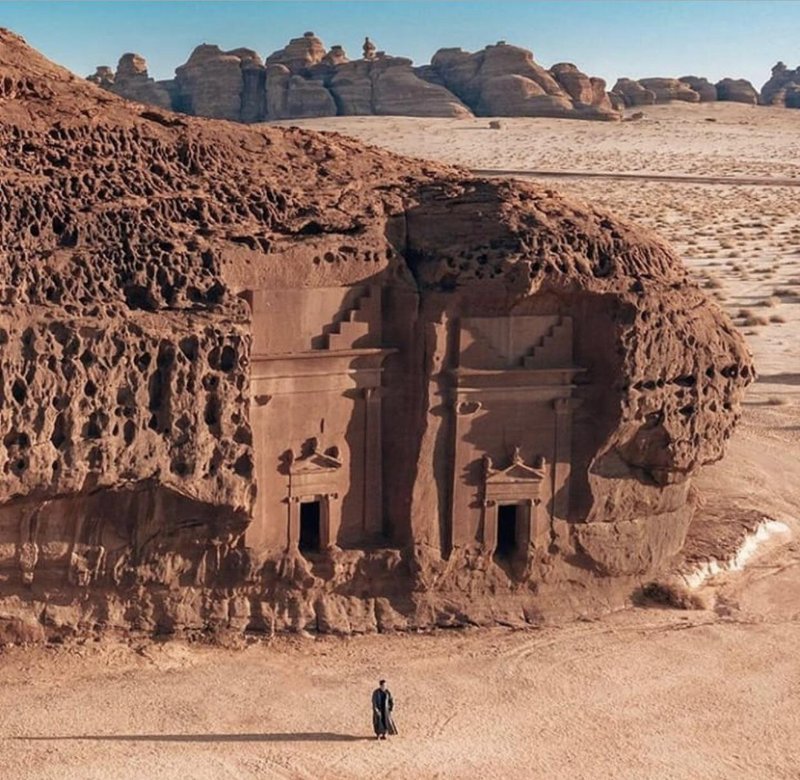 Ancient Arabian Rock Tomb Facades