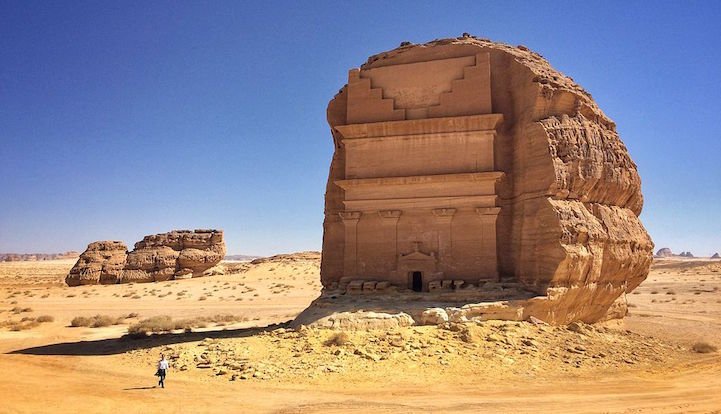 Ancient Arabian Rock Tomb Facades