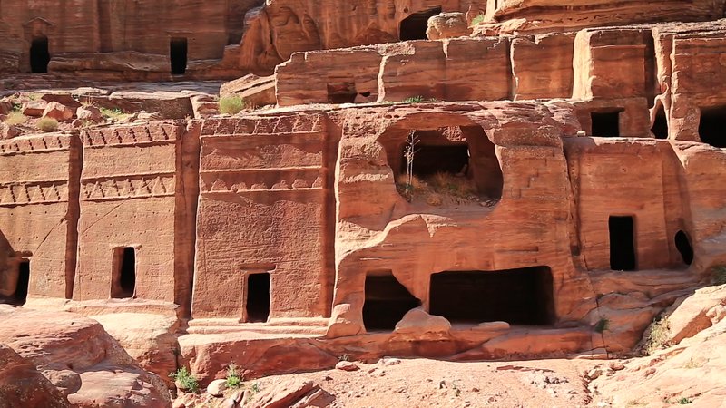 Ancient Arabian Rock Tomb Facades