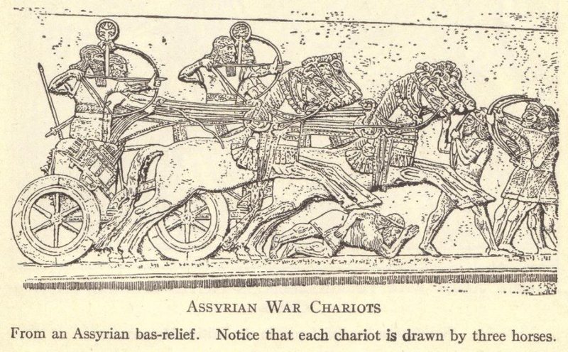 Ancient Assyrian Battle Chariot Depictions