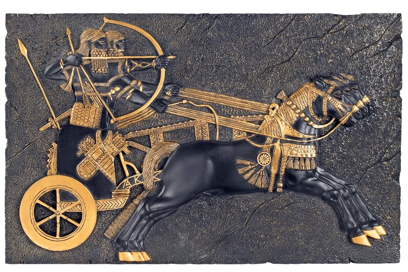 Ancient Assyrian Battle Chariot Depictions