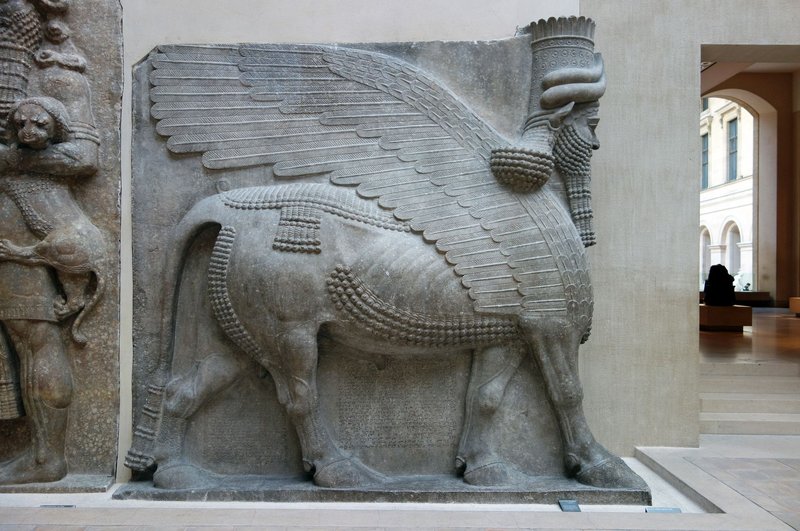 Ancient Assyrian Lamassu Sculpture
