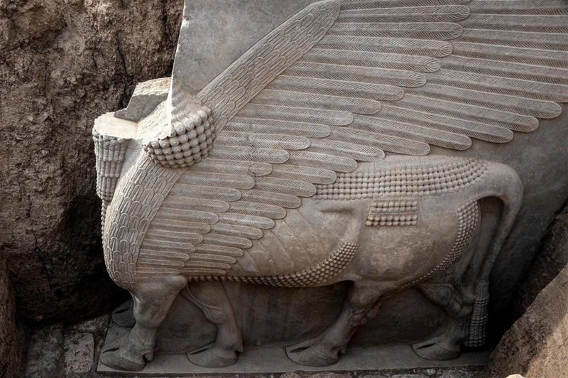 Ancient Assyrian Lamassu Sculpture