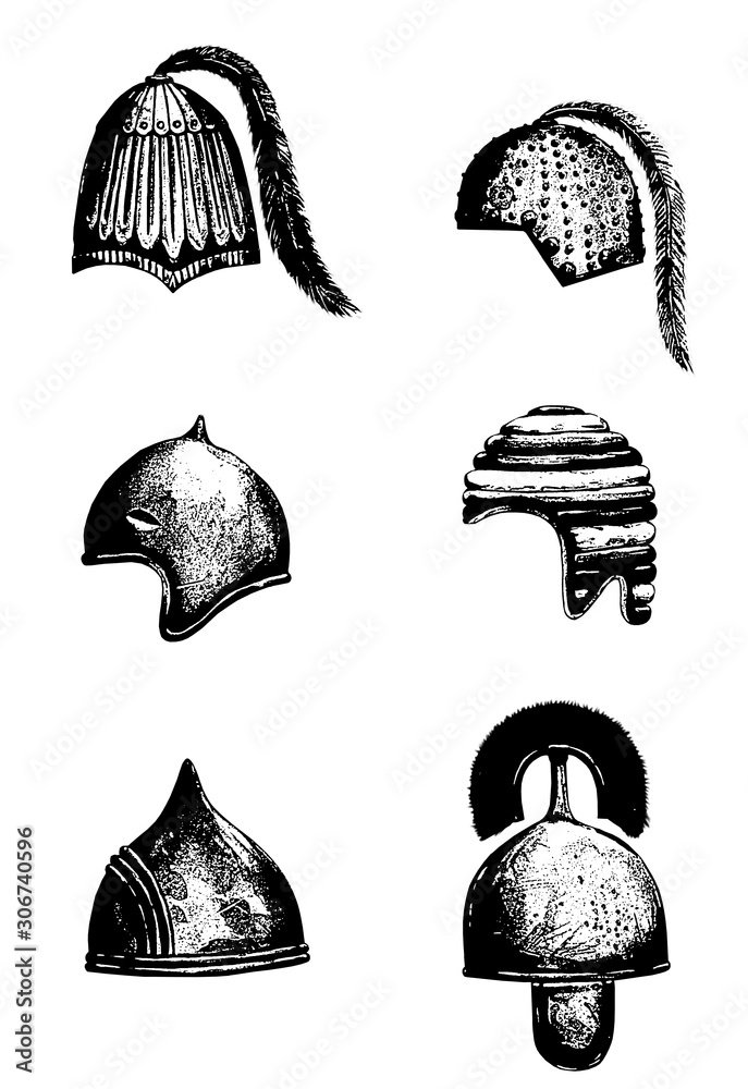 Ancient Assyrian Military Helmets