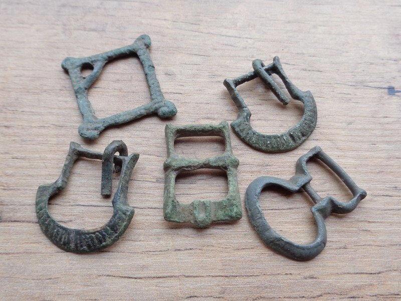 Ancient Bronze Belt Buckles From Scythians