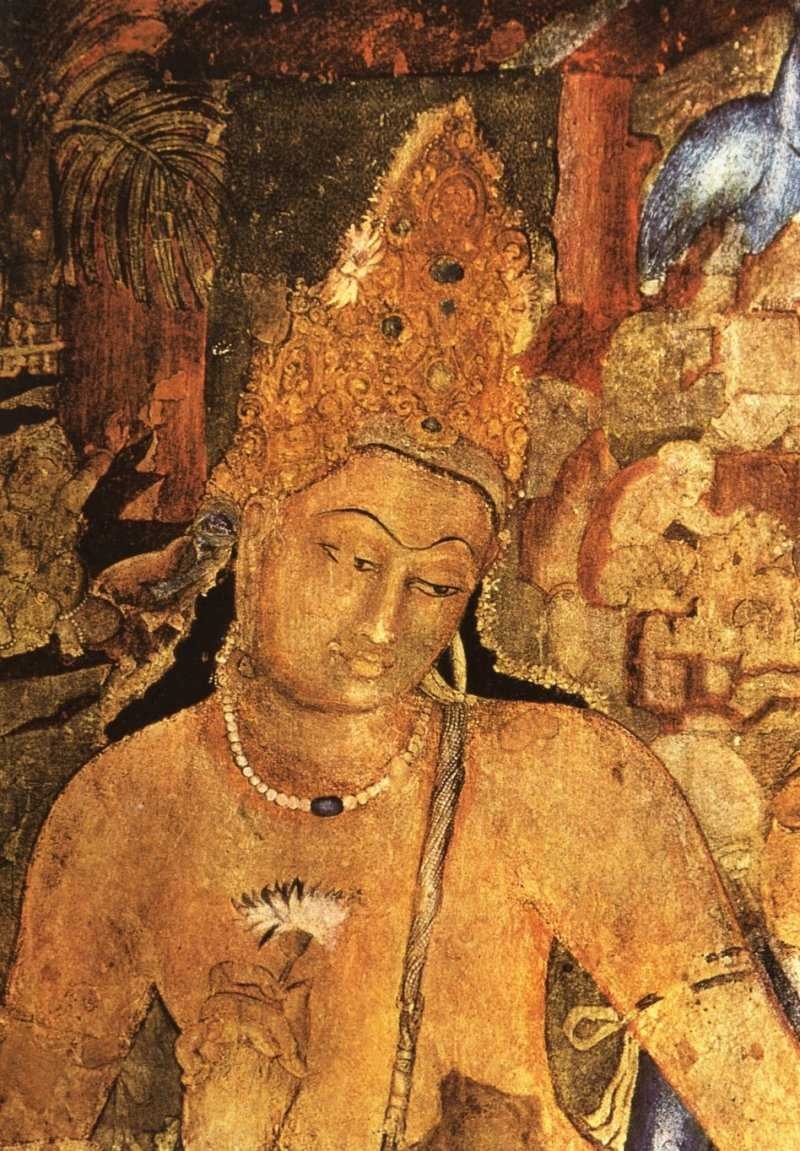 Ancient Buddhist Cave Art At Ajanta<span class=