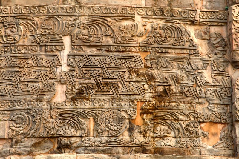 Ancient Buddhist Pillar At Sarnath