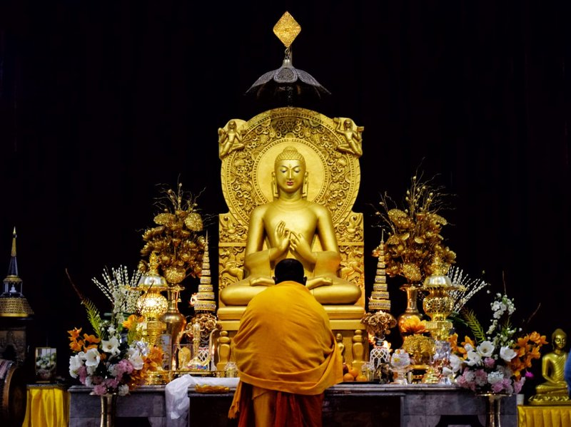 Ancient Buddhist Pillar At Sarnath