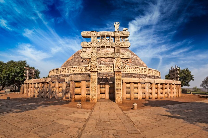 Ancient Buddhist Stupa At Sanchi