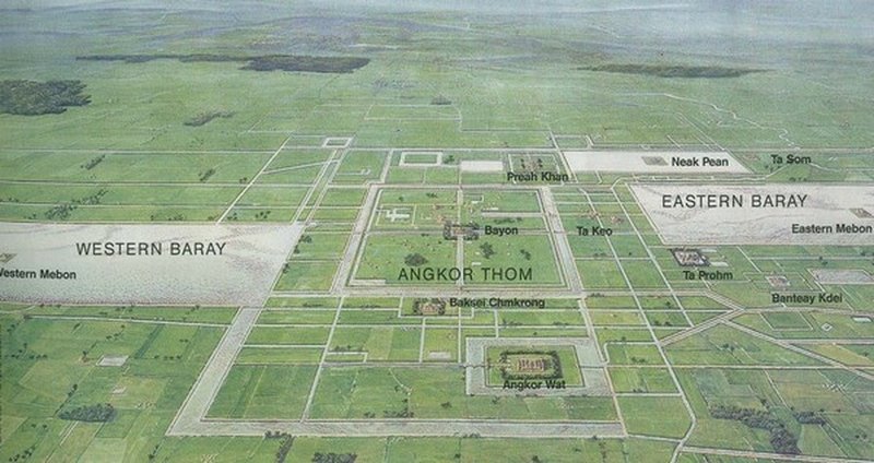 Ancient Cambodian Water Reservoirs (Barays)