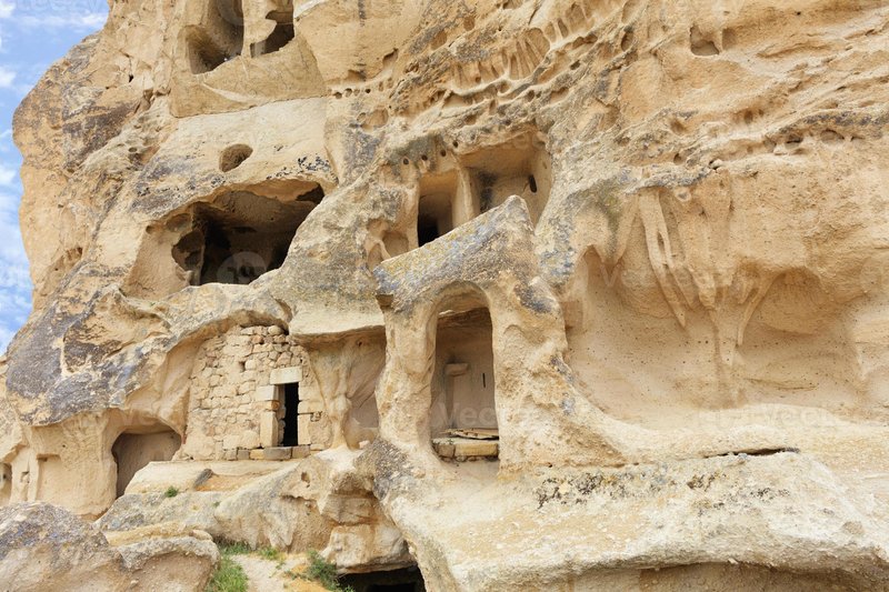 Ancient Cave Dwellings In Cappadocia<span class=