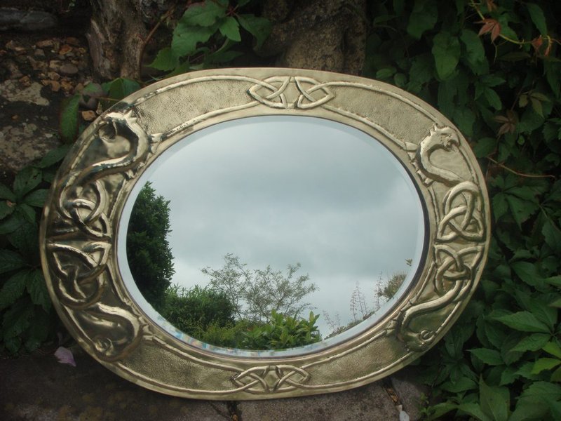Ancient Celtic Mirror With Spiral Design