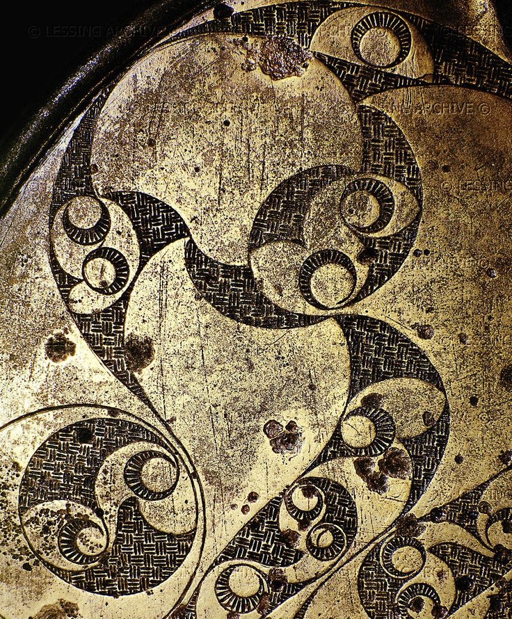 Ancient Celtic Mirror With Spiral Design