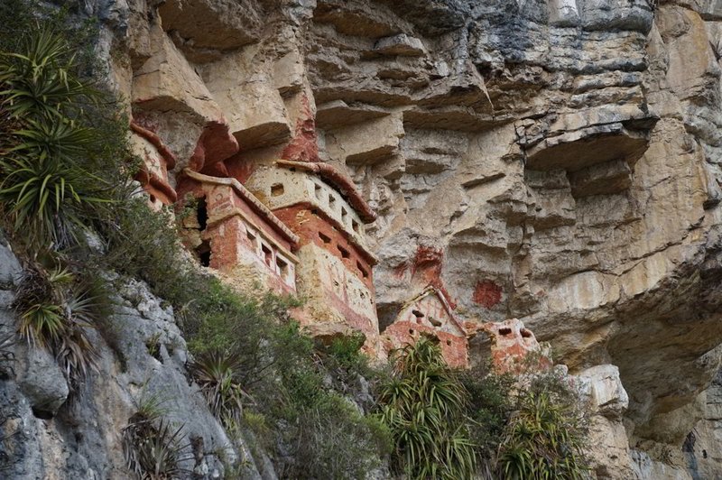 Ancient Chachapoya Cliff Burial Tombs
