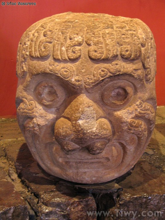 Ancient Chavin Culture Stone Heads