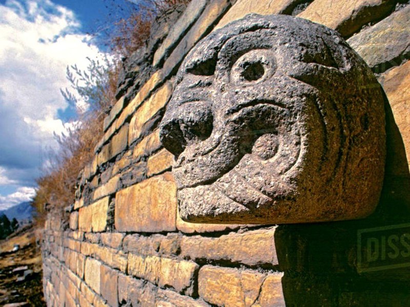 Ancient Chavin Culture Stone Heads