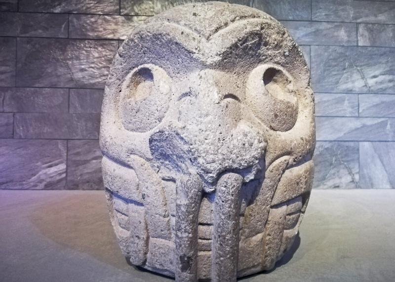 Ancient Chavin Culture Stone Heads