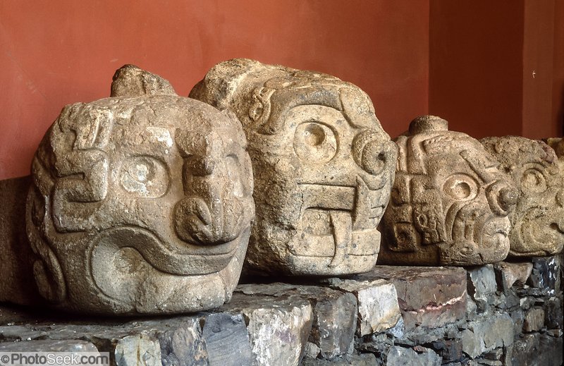 Ancient Chavin Culture Stone Heads