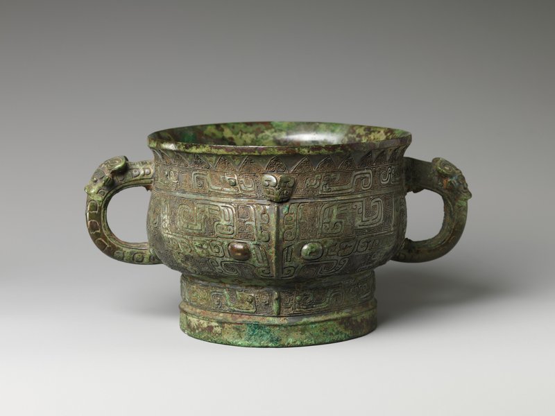 Ancient Chinese Bronze Gui Vessel