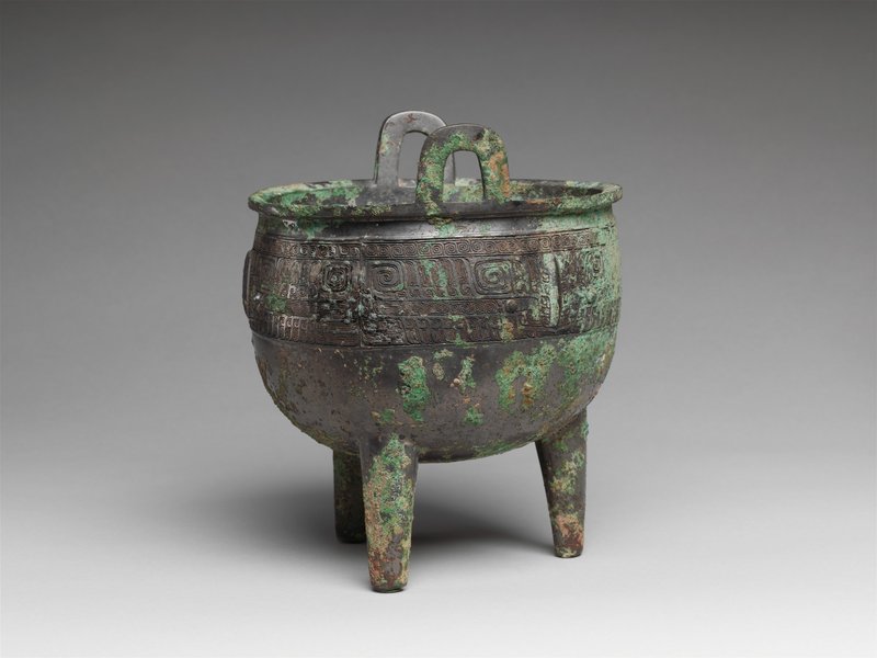 Ancient Chinese Bronze Tripod Cauldron (Ding)