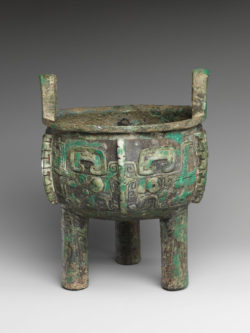 Ancient Chinese Bronze Tripod Cauldron (Ding)