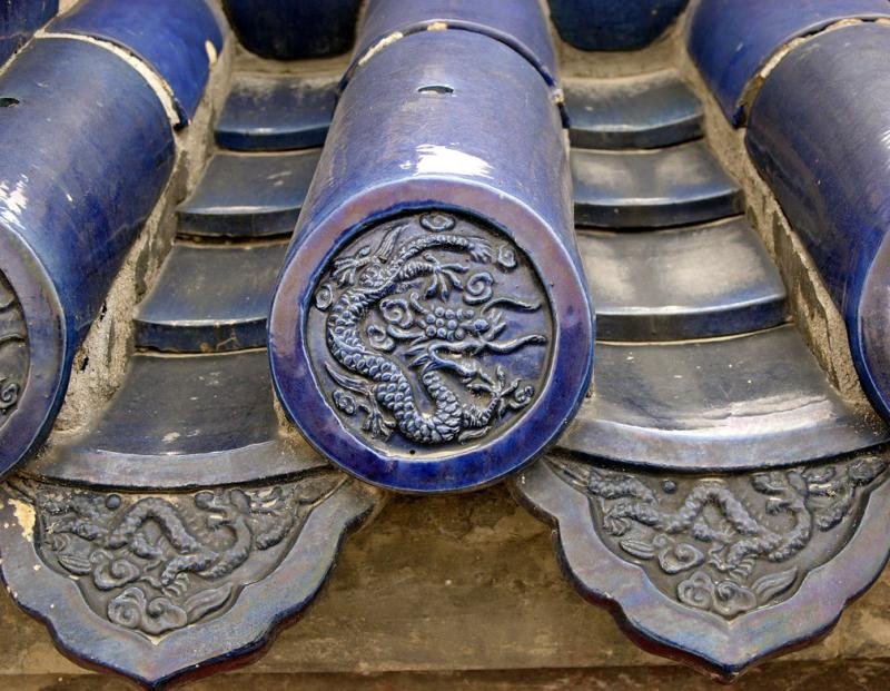 Ancient Chinese Roof Tile End Caps