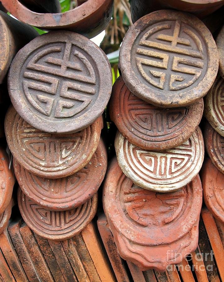 Ancient Chinese Roof Tile End Caps