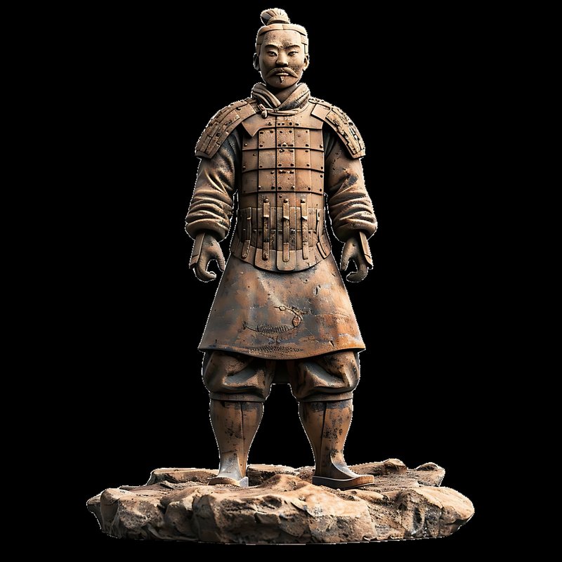 Ancient Chinese Terracotta Cavalry Figures<span class=