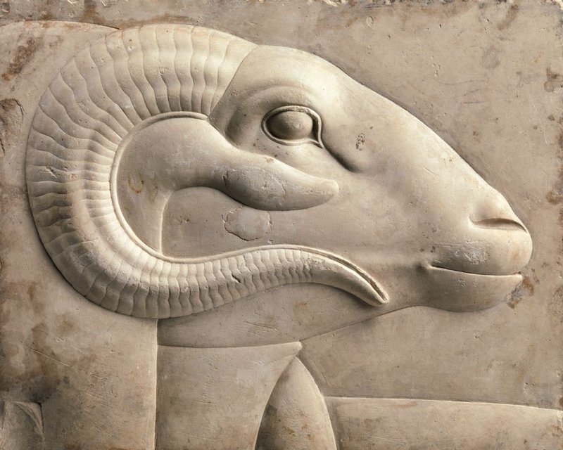 Ancient Egyptian Animal-Headed Gods Relief