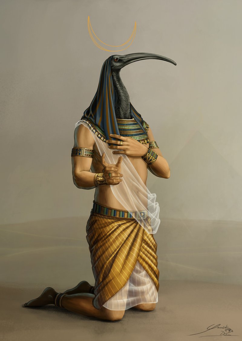 Ancient Egyptian Animal-Headed Gods Relief