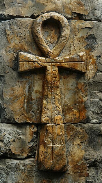 Ancient Egyptian Ankh Symbol Carvings