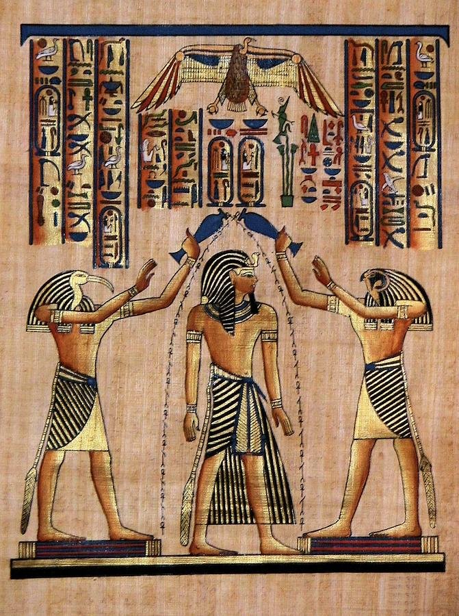 Ancient Egyptian Anointing Ritual Relief
