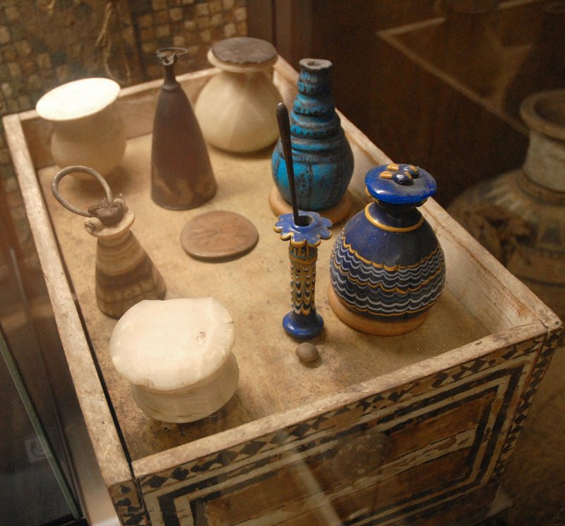 Ancient Egyptian Basins And Perfume Jars