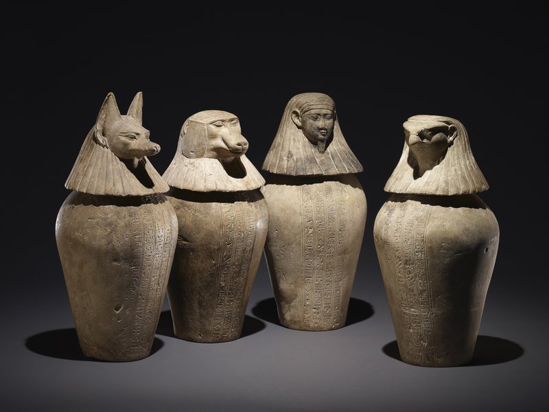 Ancient Egyptian Canopic Jars<span class=