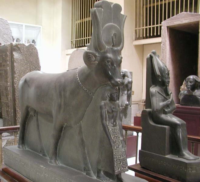 Ancient Egyptian Cow Goddess Hathor Carvings