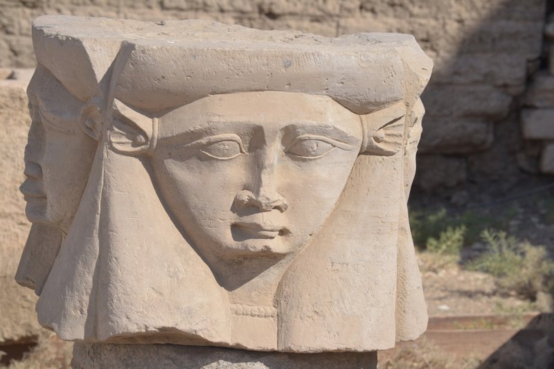 Ancient Egyptian Cow Goddess Hathor Carvings