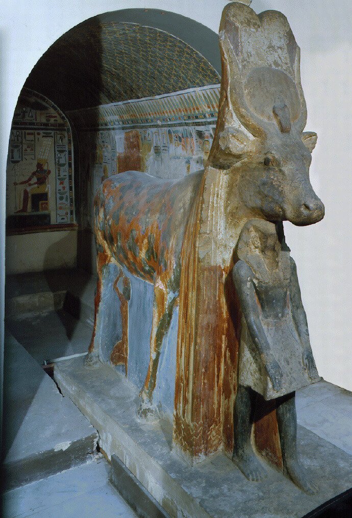 Ancient Egyptian Cow Goddess Hathor Carvings