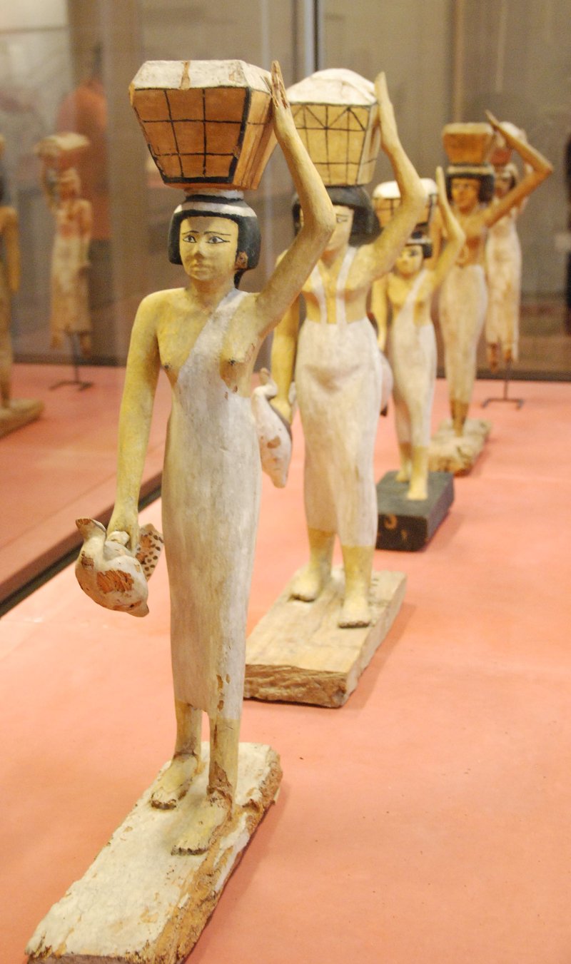 Ancient Egyptian Fan Bearers Statues
