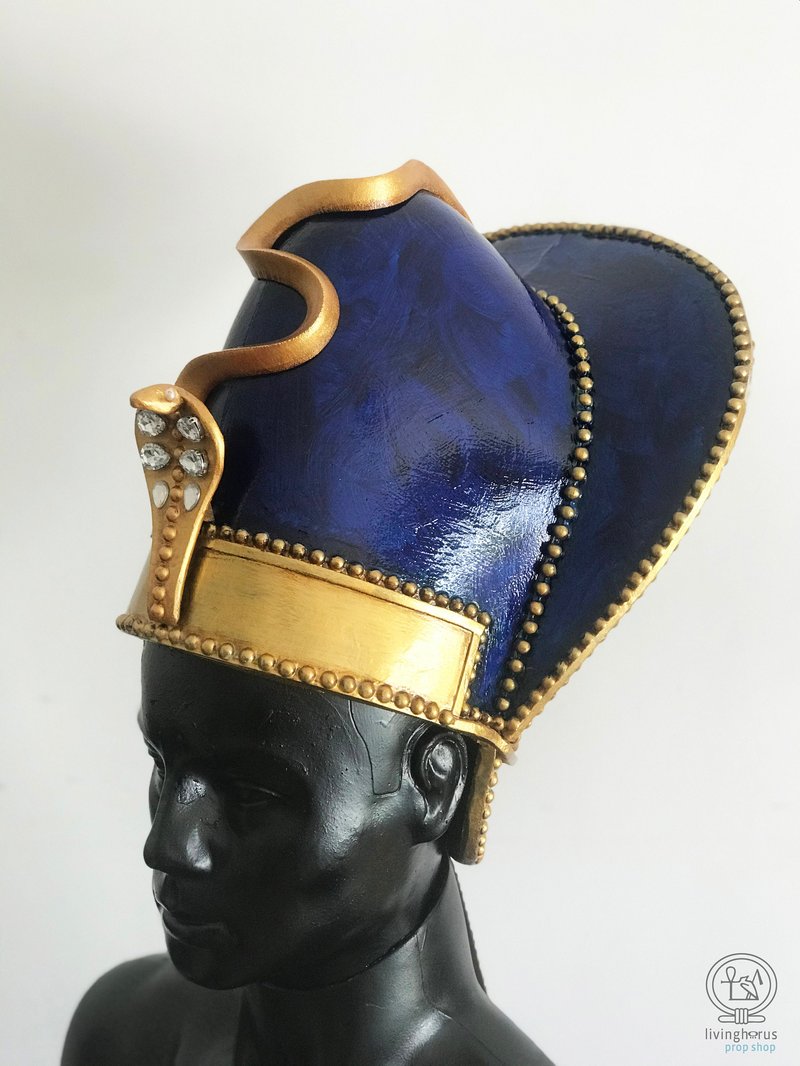 Ancient Egyptian Khepresh Blue Crown