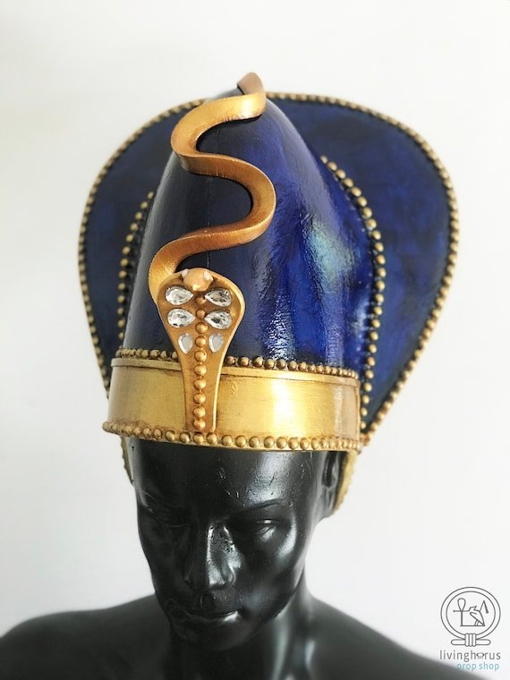Ancient Egyptian Khepresh Blue Crown