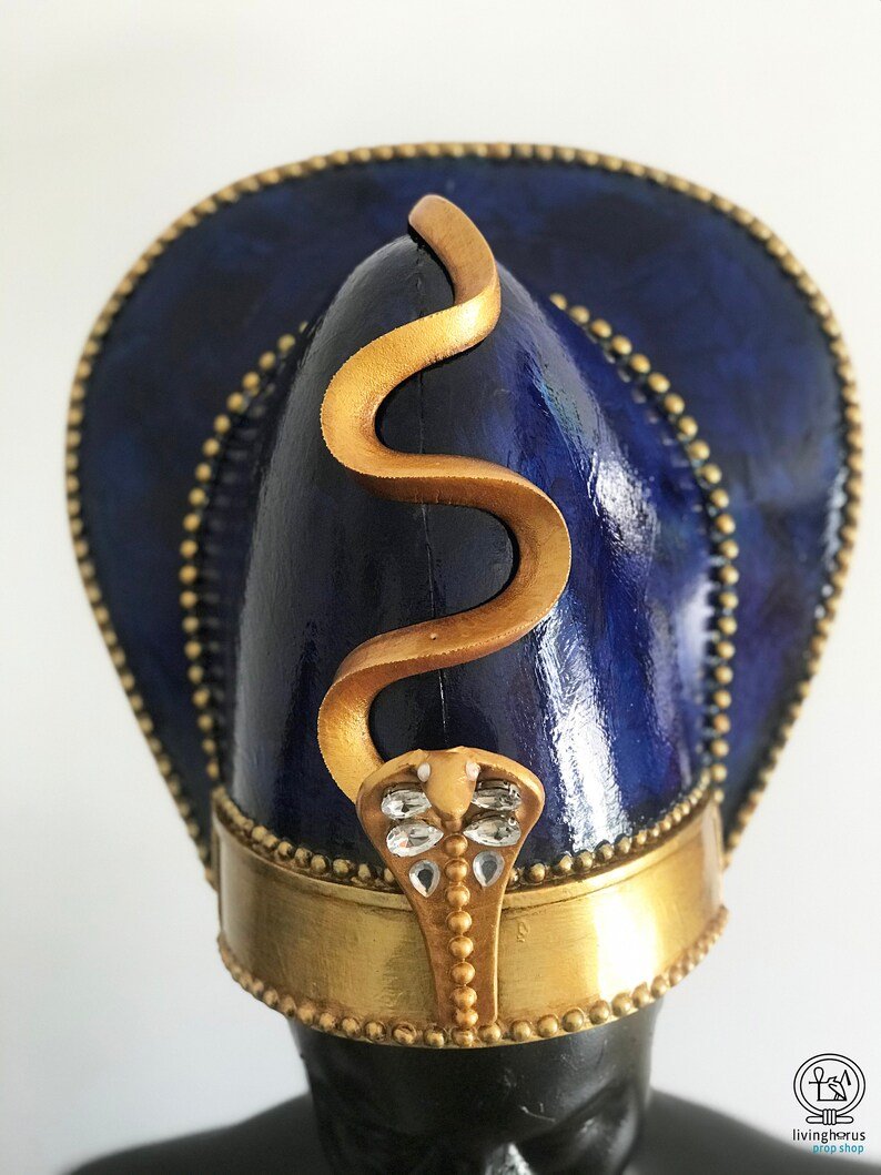 Ancient Egyptian Khepresh Blue Crown