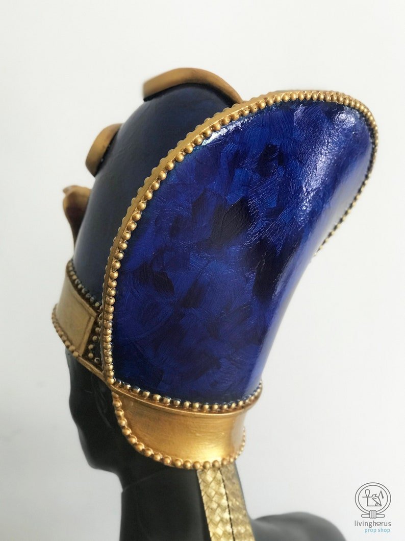 Ancient Egyptian Khepresh Blue Crown