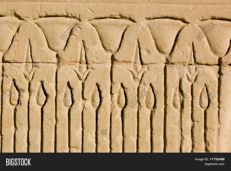 Ancient Egyptian Lotus Column Capitals