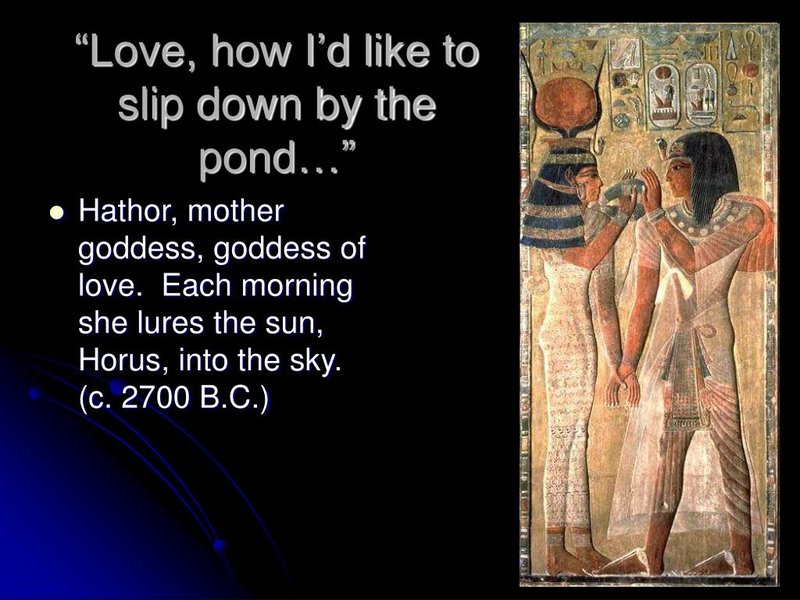 Ancient Egyptian Love Poetry And Its Meaning