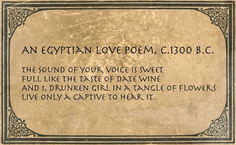 Ancient Egyptian Love Poetry And Its Meaning<span class=