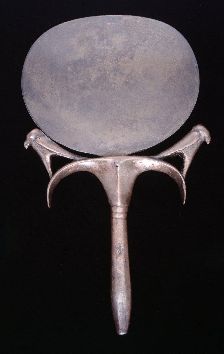 Ancient Egyptian Mirror With Ivory Handle
